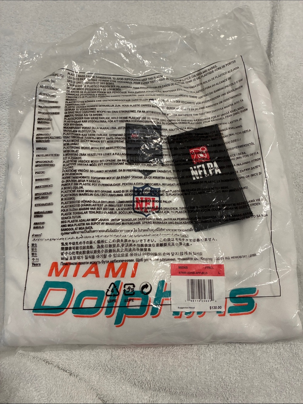 NFL Miami Dolphins Tua Tagovailoa Jersey Size Large NFL Football